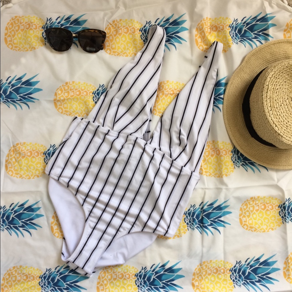 Elegant Striped Swimsuit